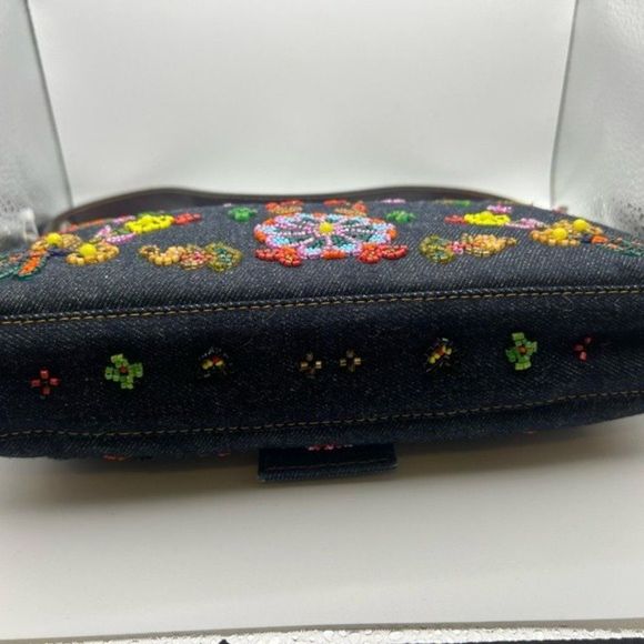 Fendi Denim Beaded BaguetteSOLD - Picture 9 of 15
